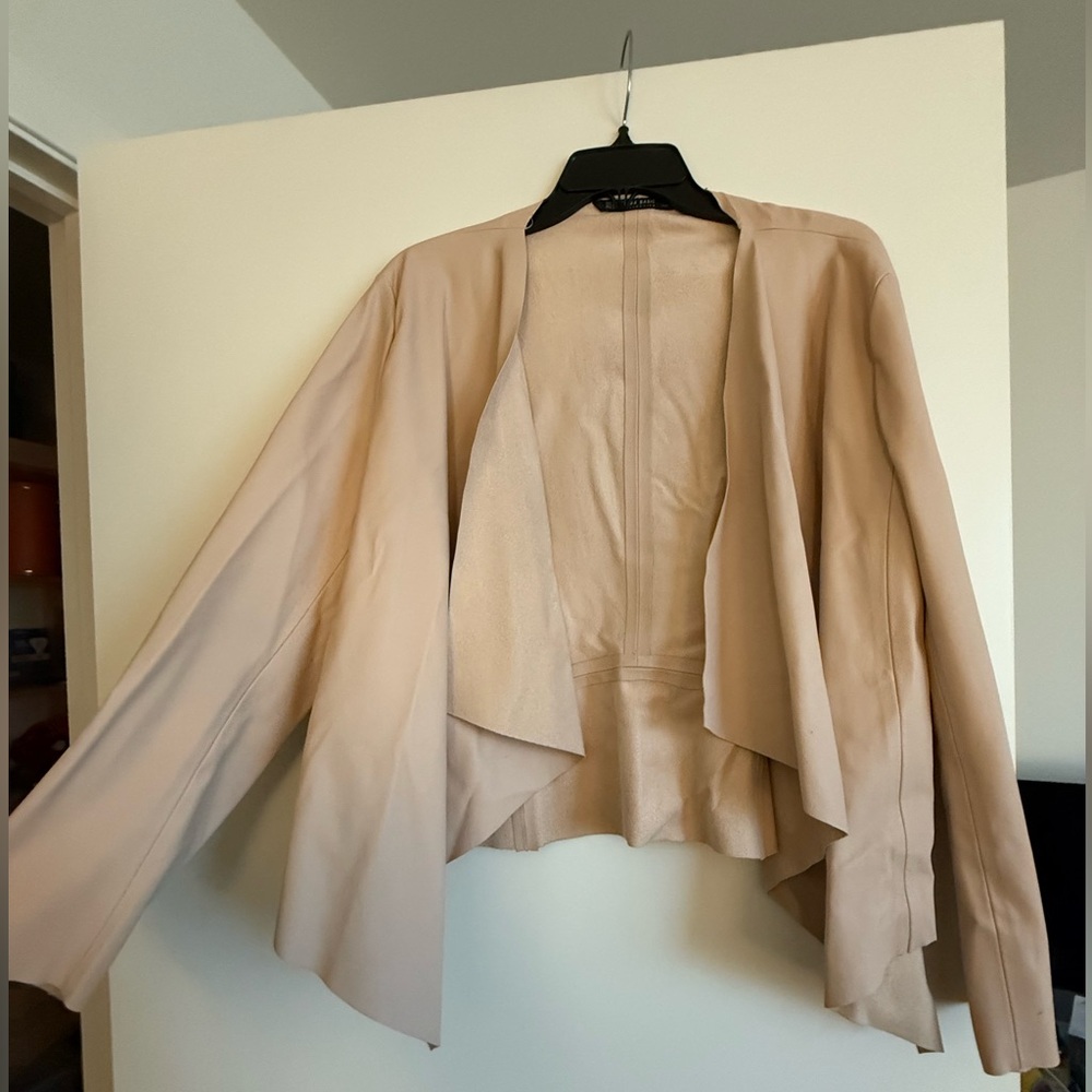 GUC Zara cropped pleather jacket
